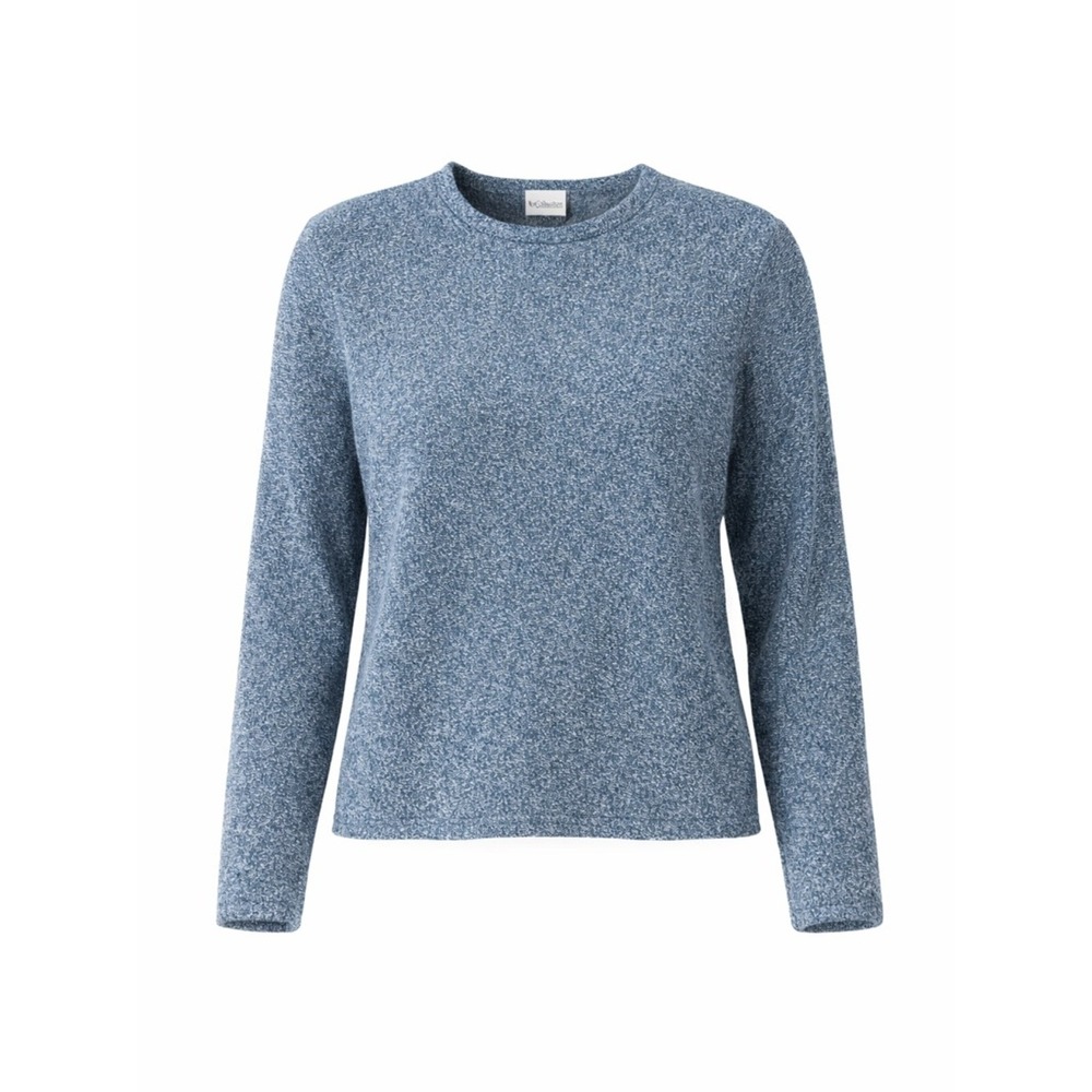 Columbia Blue Teal Knit Sweater Women's Large Cozy Crewneck Pullover
